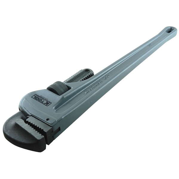 K-Tool International 24" L 3-1/2" Cap. Aluminum Aluminum Pipe Wrench, 3-1/2" Cap, 24" KTI-49124 - main